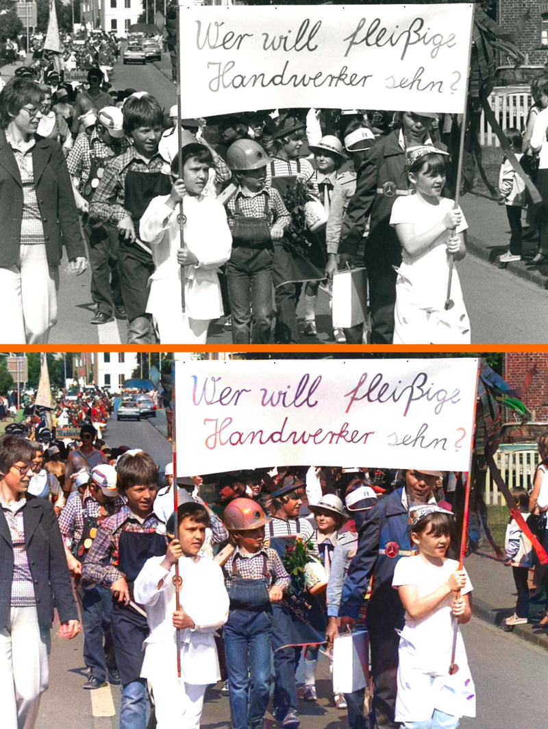 Alte Schwarzweißfotos animiert